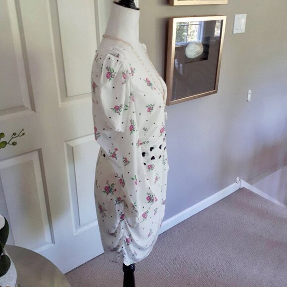 NWT For Love & Lemons floral, heart mini dress, M - Picture 11 of 15
